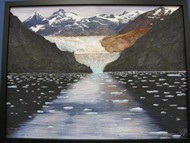 Small picture of painting of melting Sawyer Glacier, Tracy Arm Fjord, Alaska