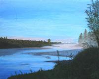 Small photograph of painting of Burnaby Lake taken in 2006