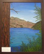 Small photo of painting of Lake Kalamalka in BC